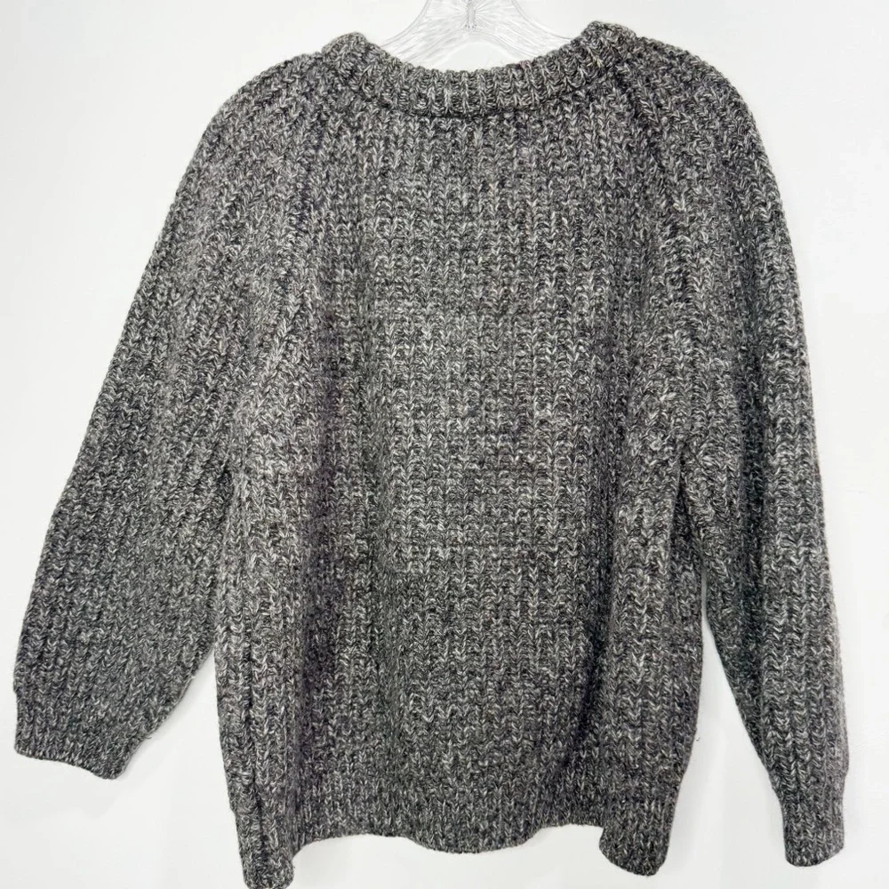 Vintage Dartmoor Jumpers Chunky Knit Gray 100% Wool Sweater Size XL - Picture 12 of 13